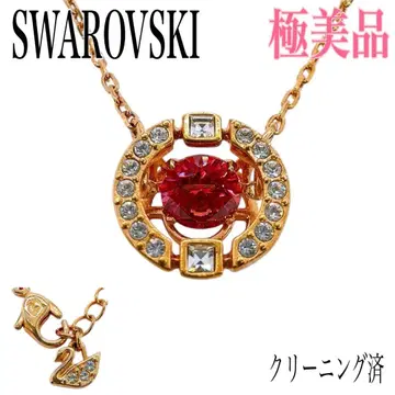 [컨디션 최상] 스와로브스키 스파클링 댄스 목걸이 골드 x 로즈 계열