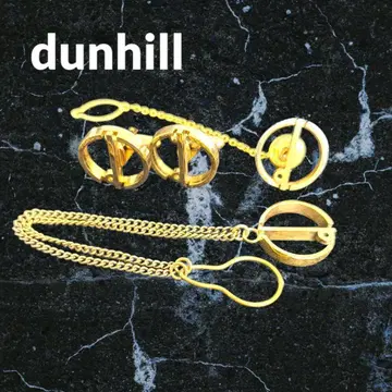 레어 [ dunhill ] 던힐 넥타이핀&체인&커프스링크스 4점 세트
