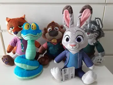 주토피아2 L 봉제 인형 닉 주디 파우버트 니블스 게리 5종