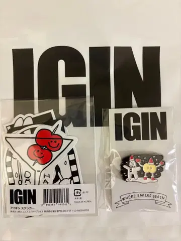 IGIN 스티커 & 핀 배지 세트