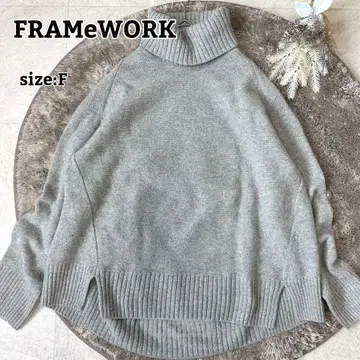 새상품급 [프레임워크] 캐시미어 울 터틀넥 니트 풀오버