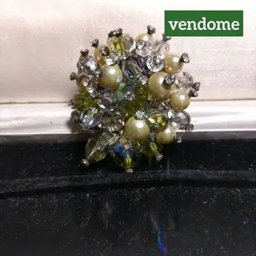 vendome 클러스터 브로치 빈티지 목걸이