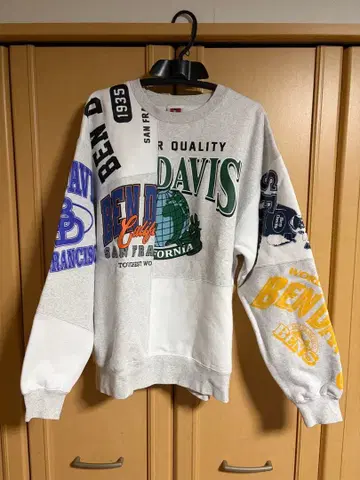 벤 데이비스 컬러풀 맨투맨 L