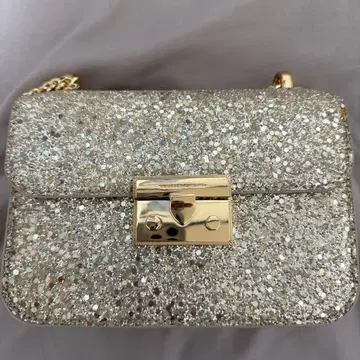 실버 글리터 숄더백