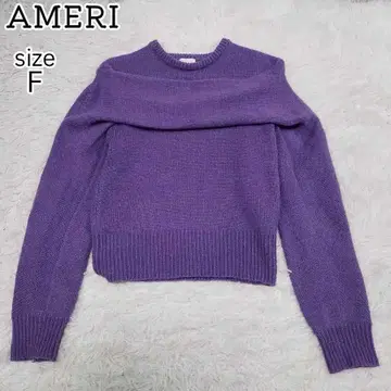 아메리 ameri NOVEL PULL OVER KNIT 모헤어 혼방 퍼플