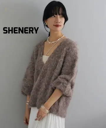 SHENERY V넥 샤기 니트 풀오버 시너리