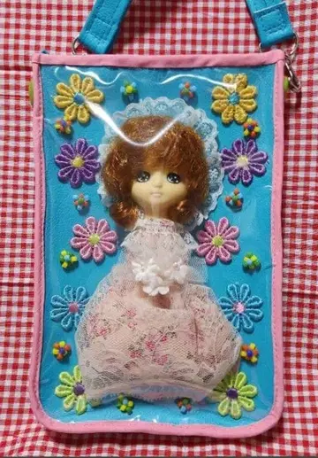 플라워 인형짱 백 스마트폰 케이스 미니 백 핸드메이드