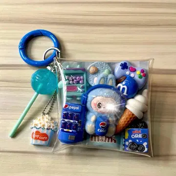 가챠 파우치 블루 몬스터 라부부