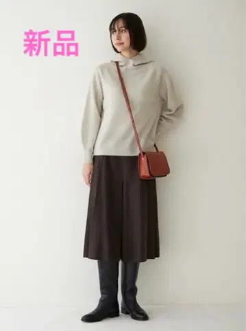 새상품 휴먼 우먼 멜란지 트위드 큐롯