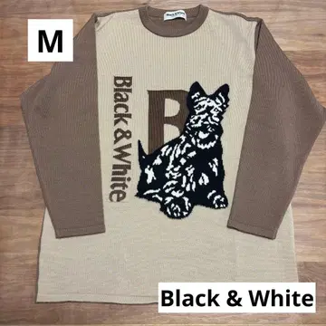 새상품급 Black & White 웨스티&스코티쉬 니트 M