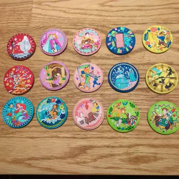 디즈니 자수 캔뱃지 2 15종 컴플리트