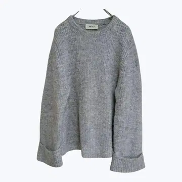 미라 오웬 그레이 와이드 슬리브 긴팔 니트 스웨터 상의