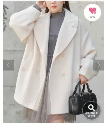 Chico 샤기 더블 미들 기장 코트