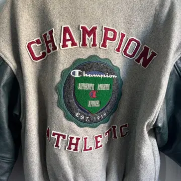 90s Champion 바시티 자켓 가죽 캐나다제 버시티 자켓 L
