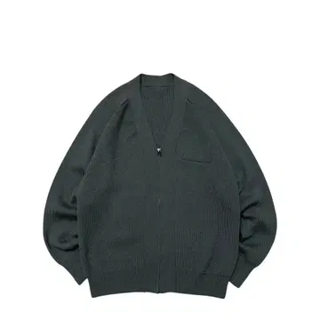 [ 새상품급 ] USED 00s 풀 집업 니트 가디건 스웨터 KHAKI