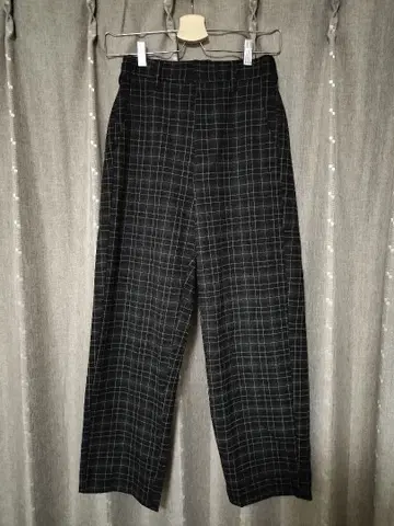 오로네 tandey 체크 기모 팬츠 차콜 그레이