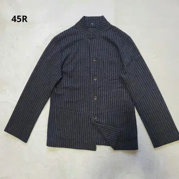 새상품급 45R 저지 플라넬 자켓 스탠드 카라 울 자켓 셔츠
