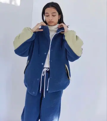 searoomlynn 컬러 블록 웜 보아 셋업