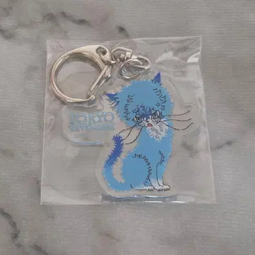 도리베 RE:SHAZAM 아크릴 키홀더 블랙 고양이 디자인 앵그리