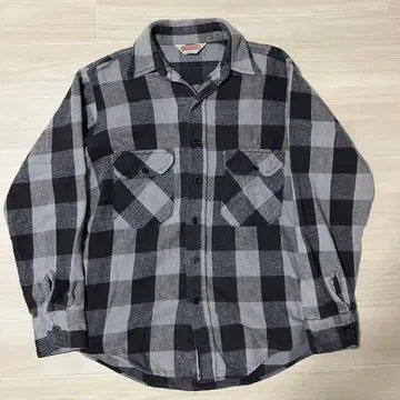 FORESTER 체크 무늬 플란넬 셔츠 그레이 블랙