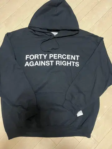 FORTY PERCENT AGAINST RIGHTS 후드티 블랙