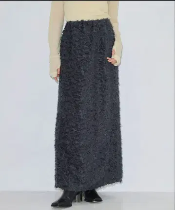 [ PUBLIC TOKYO ] 멜로우 라인 내로우 스커트 차콜