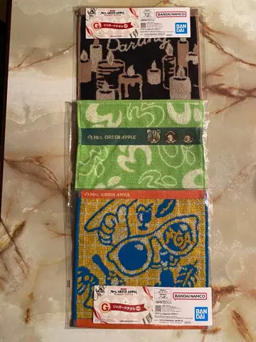 Mrs. GREEN APPLE 제일복권 G상 자카드 타월 3종 세트