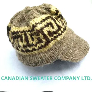 [레어] 캐내디언 스웨터 카우친 니트 캡 챙 부착 손뜨개질