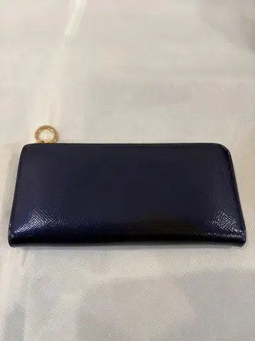 네이비 합성 피혁 장지갑