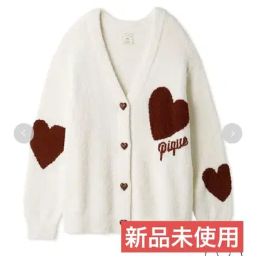 [젤라피케 ONLINE 한정판] [UNISEX] 하트 자카드 가디건