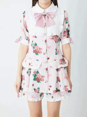 Ank Rouge 스트로베리 로즈 프린트 셋업