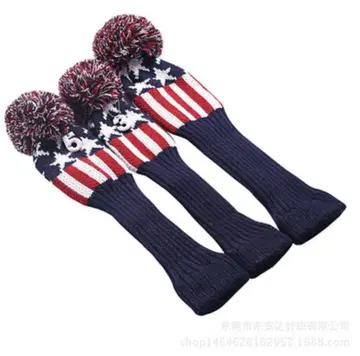 골프 헤드커버 3개 빨간 별 우드 커버 드라이버 커버