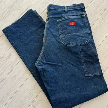 80s USA제 dickies 페인터 팬츠 데님 빈티지 탈론