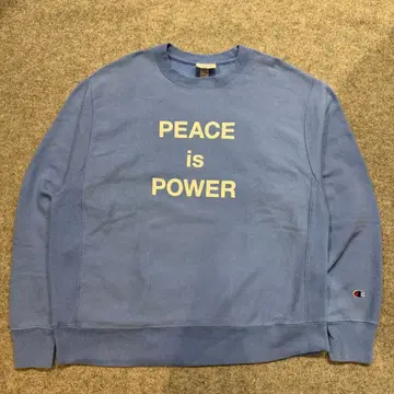 Champion 리버스 위브 PEACE is POWER 맨투맨 L