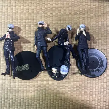 주술회전 고죠 사토루 피규어 4개 세트 미니 피규어 포함