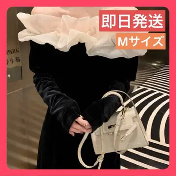 [ 당일 발송 ] 새상품 원피스 블랙 드레스 파티 경사 벨벳 럭셔리