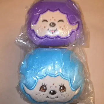 몽치치 페이스 봉제 인형 컬러풀 버전 2개 세트