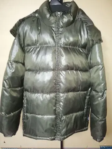 PENTHOUSE CLUB 후드 부착 다운 자켓 올리브 그린