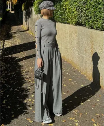 cygne 오픈 리본 니트 Arii 그레이 1