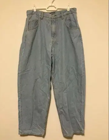 BEAMS 라이트 블루 데님 와이드 팬츠 M 사이즈