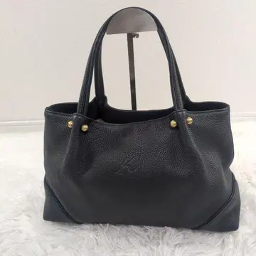 [ 새상품급 ] Kitamura 가죽 토트백 핸드백 네이비