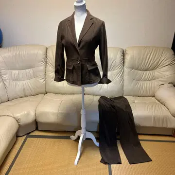 91 브라운 스웨이드풍 자켓 팬츠 셋업