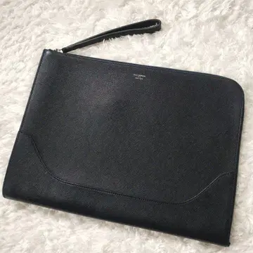 새상품급 펠레 몰비다 클러치백 문서 케이스 사피아노 네이비