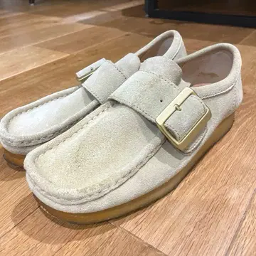 클락스 왈라비 몽크 스트랩 스웨이드 베이지 24.5cm