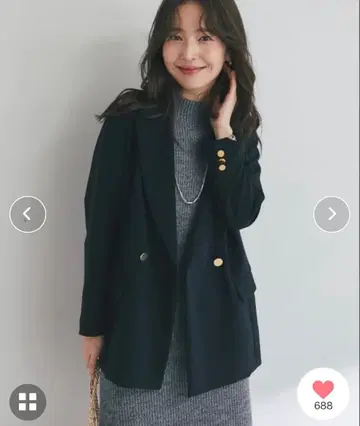 메탈 버튼 더블 자켓 라 부티크 봉봉