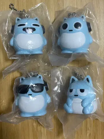 블루햄햄 손가락 인형 키링 가챠 전 4종 풀컴프 세트