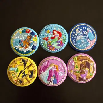 디즈니 자수 캔뱃지 세트