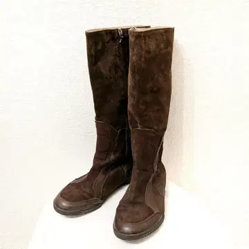 [ 새상품급 ] PUMA 부츠 브라운 스웨이드 롱 브라운 겨울 여성용