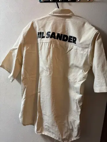 JIL SANDER 반팔 셔츠 화이트 질 샌더 로고 프린트
