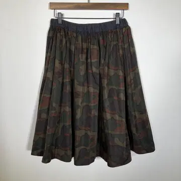 Cloche 크로셰 스커트 카모 패턴 플레어 무릎 기장 사이즈 2